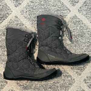 Columbia Women’s Minx Mid II Omni Heat Waterproof Snow Boots Shale Gray US 8